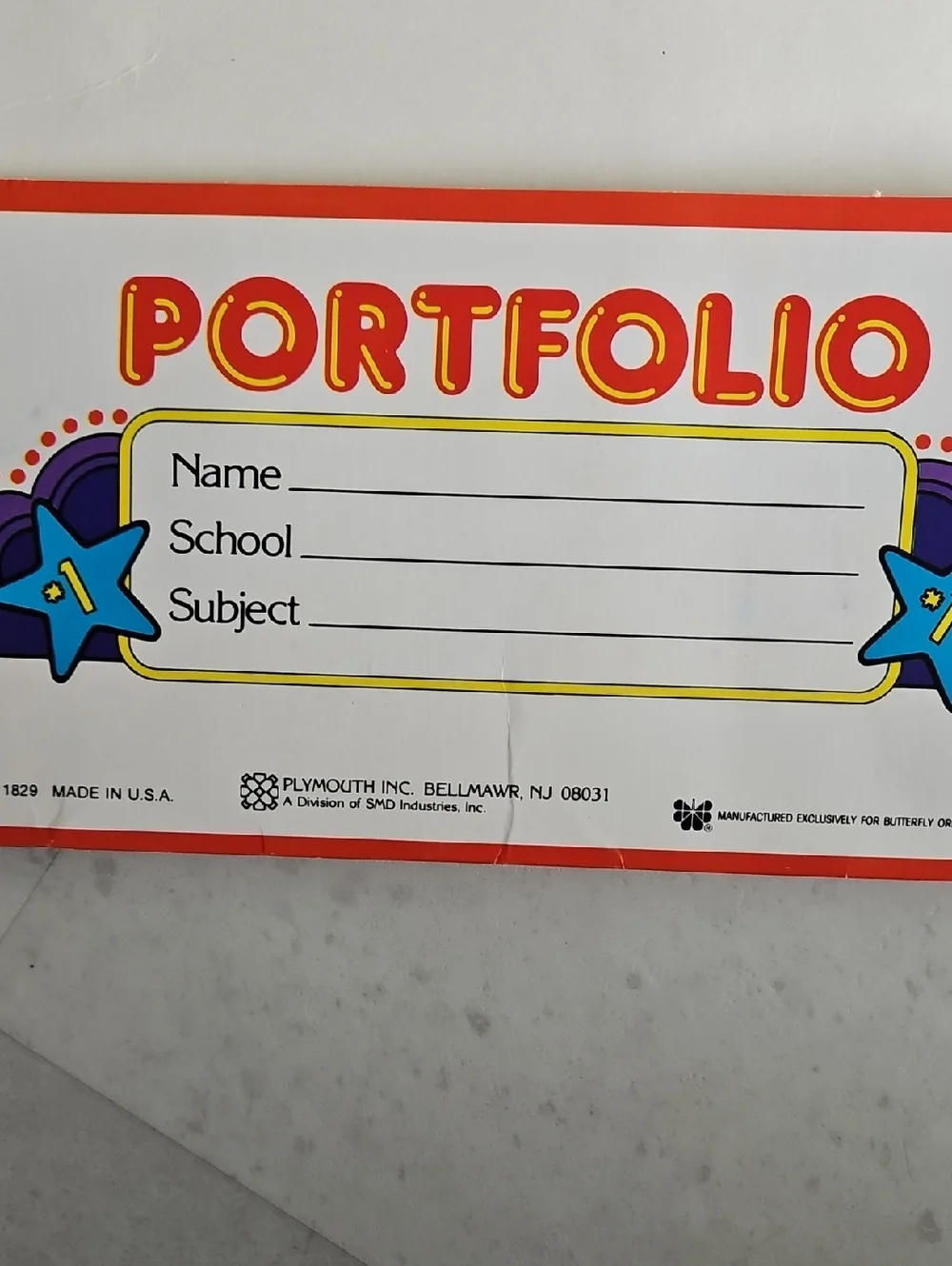 Vtg Peanuts Portfolio 2 pocket folder